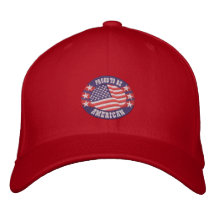 Stolz, amerikanisch zu sein bestickte baseballmütze