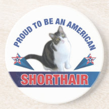 Stolz, ein amerikanischer Shorthair Untersetzer zu