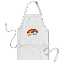 "Stolz" mit Regenbogen Schürzen