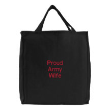 Stolze Armee-Ehefrau Bestickte Tasche