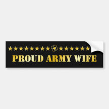 Stolze Armee-Ehefrau-Sterne Auto Sticker