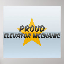 Stolzer Aufzugs-Mechaniker Posterdrucke