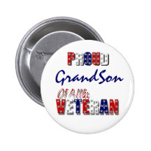 Stolzer Enkel-Kriegsveteran Anstecknadelbuttons