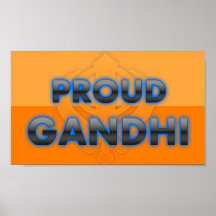 Stolzer Gandhi, Gandhi Stolz Plakatdrucke
