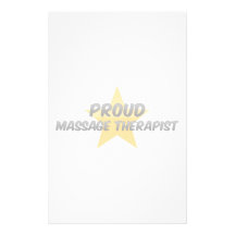 Stolzer Massage-Therapeut Bedrucktes Papier