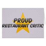Stolzer Restaurant-Kritiker Karten