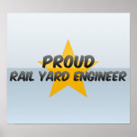 Stolzer Schienen-Yard-Ingenieur Plakatdruck