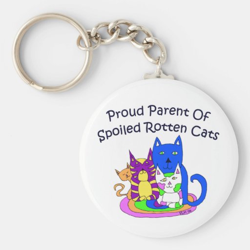 Stolzes Katzen-Elternteil Keychain Schlüsselband
