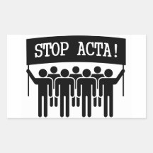 Stoppen Sie ACTA Rechrteckaufkleber