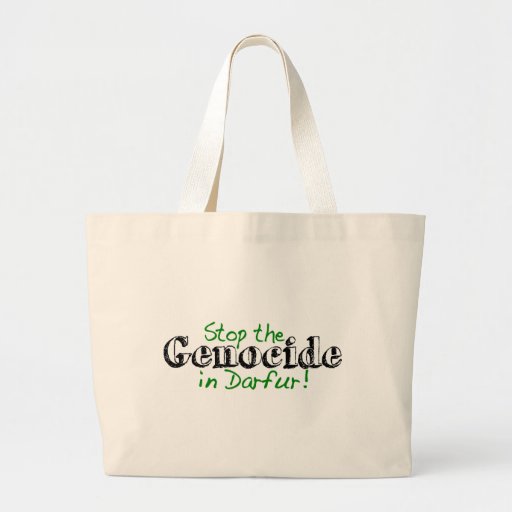 Stoppen Sie den Genozid Darfur Tasche