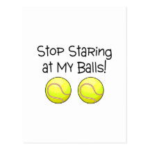Stoppen Sie, entlang meiner Bälle (Tennisbälle) an Postkarte