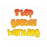 Stoppen Sie globale Erwärmungsprodukte! Postkarten