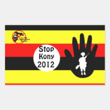 Stoppen Sie Kony 2012-Save das children_ Rechrteckaufkleber