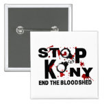 Stoppen Sie Kony. Beenden Sie das Blutvergießen Buttons