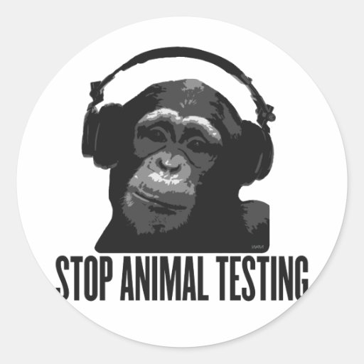 stoppen Sie Tierversuche Runder Sticker