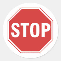 Stoppschild-Entwurf! Einzigartiger cooler Entwurf! Runder Sticker