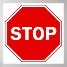 Stoppschild Plakat