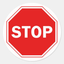 Stoppschild Runder Sticker