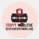 Stoppt weibliche Genitalverstümmelung! Runde Aufkleber