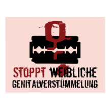 Stoppt weibliche Genitalverstümmelung! Postkarten