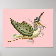 STORCH-BABY-DUSCHE, Creme Poster