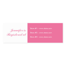 Storch-Babyparty-kleine Register-Karte - Rosa Visitenkarten Vorlagen