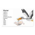 Storch- und Baby-Visitenkarte