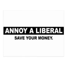 STÖREN SIE EINEN LIBERALEN. RETTEN SIE IHR GELD POSTKARTEN