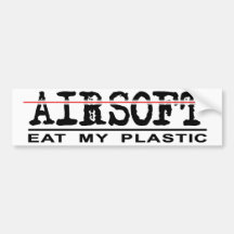 Stoßaufkleber essen Plastik! Auto Sticker