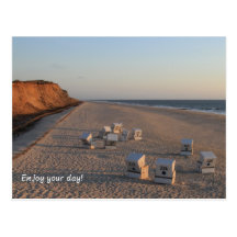 Strand - Beach, Strandkorb, Sylt Postkarte