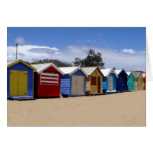 Strand-Hütten Melbourne 2 Grußkarte