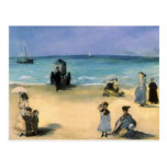 Strand in Boulogne durch Manet, Vintager Impressio Postkarten