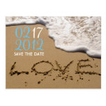 Strand "Liebe im Sand" Save the Date Postkarten