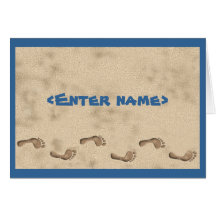 Strand-Monogramm notecard Grußkarte