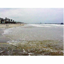 Strand-Ozean-Wasser-Sand-Pier-Wellen Acrylausschnitt