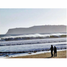 Strand-Ozean-Wellen-Sand Fotoausschnitte