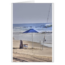 Strand-Schuss Fisbing Regenschirm-Sand-Wellen HDRs Karte
