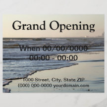 Strand-Sonnenuntergang Ormond Strand Flyer Druck