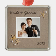 Strand-Thema-Hochzeits-Foto-Verzierung Weihnachtsornament