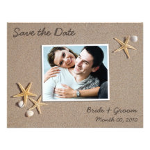 Strand-Thema-Save the Date Foto-Karten Personalisierte Ankündigungen