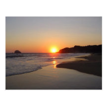 Strand-tropischer Sonnenuntergang Postkarten