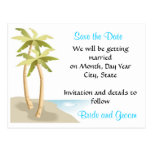 Strand/tropisches Save the Date Wedding Postkarte