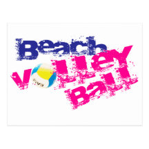 Strand-Volleyball Postkarte