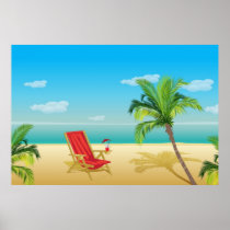 Strandparadies-Flucht Plakat poster