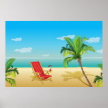 Strandparadies-Flucht Plakat
