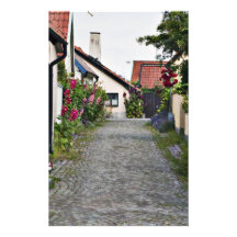 Straße in altem Visby Schweden Individuelles Büropapier