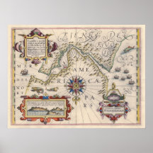 Straße von Magellan durch Jodocus Hondius - 1606 Posterdrucke