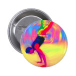Straßen-Tanzen, Regenbogen, radial Anstecknadel