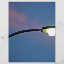 Straßenlaterne gegen eine Sonnenuntergangwolke Flyerbedruckung