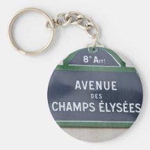 Straßenschild in Paris Schlüsselanhänger